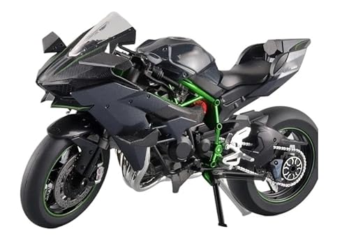 sport motorrad rennen modell Für H2R für Ni&nj&a 1:9 Legierung Besetzung Motorrad Modell Spielzeug Fahrzeug Sammlung Sound und Licht Off Road Autocycle Spielzeug Auto(A-Black) von BEPHON