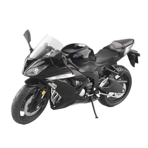 sport motorrad rennen modell Für Ni&nj&a &X-6R Racing Langlaufwerk 1/12 Motorräder Modell Simulation Metall Straße Motorrad Modus(Schwarz) von BEPHON