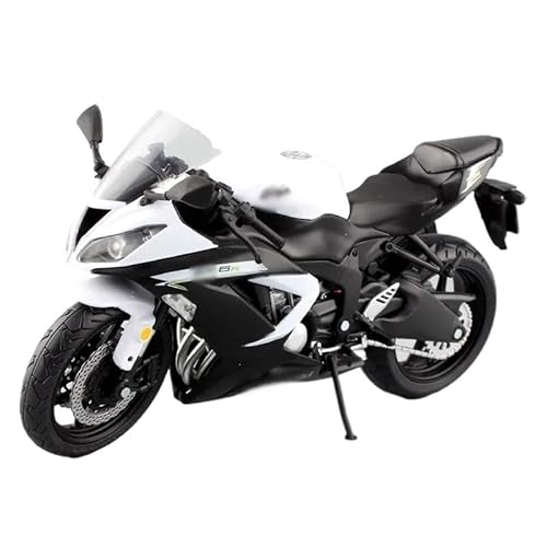 sport motorrad rennen modell Für Ni&nj&a &X-6R Racing Langlaufwerk 1/12 Motorräder Modell Simulation Metall Straße Motorrad Modus(Weiß) von BEPHON