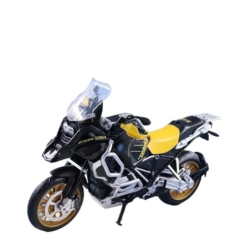 sport motorrad rennen modell Für R1250 GS 1:12 Motorrad Modell Hohe Simulation Diecast Metalllegierung Modellauto Sound Licht Sammlung Spielzeug Geschenke spielzeug Motorrad Modell Kreativ(Yellow) von BEPHON