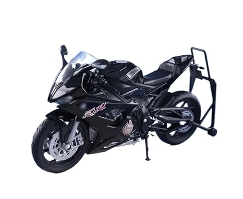 sport motorrad rennen modell Für S1000 RR 1:12 2021 Motorrad Hohe Simulation Legierung Modell Erwachsene Sammlung Dekoration Geschenke Spielzeug Motorrad Modell Kreativ(Black) von BEPHON