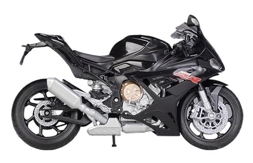 sport motorrad rennen modell Für S1000RR 1:12 2021 Legierung Sport Motorrad Modell Diecast Metall Straße Rennen Motorrad Modell Simulation Spielzeug Geschenk(Black) von BEPHON