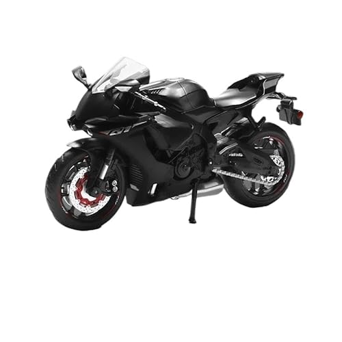 sport motorrad rennen modell Für YZF-R1 1:12 Simulation Klassische Motorrad Modell Legierung Diecast Sammlung Modell Ornamente Spielzeug Weihnachten Geschenk spielzeug Motorrad Modell Kreativ(Black) von BEPHON