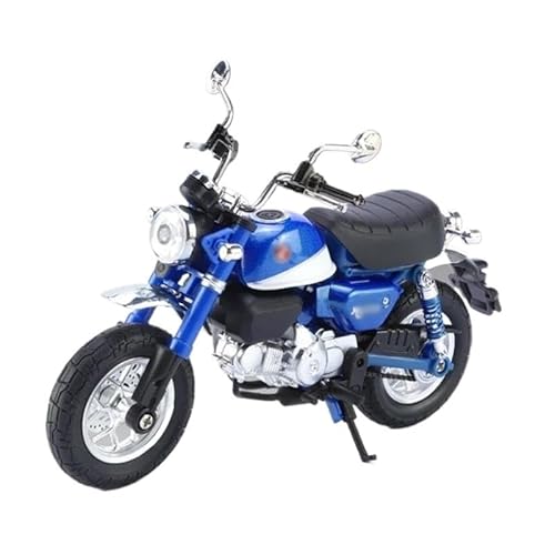 sport motorrad rennen modell Für mo&nk&ey 125 1:12 Legierung Sport Motorrad Modell Diecast Straße Rennen Motorrad Modell Simulation Sound Licht Spielzeug Geschenk(Blue) von BEPHON