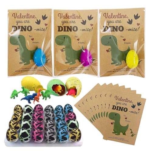 BERAC 24 Stück niedliche Dinosaurier-Eier aus Papier, Dinosaurier-Eier zum Ausbrüten und Spielen, Mini-Spielzeug, zum Ausbrüten von BERAC