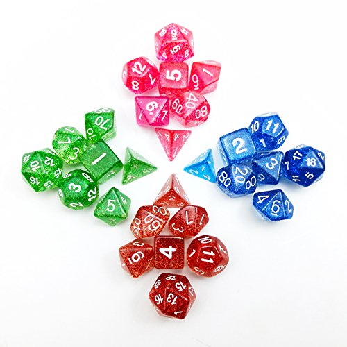 28pcs Diverse Bunte Glitter Polyedrische 7- Würfel- Set Der 4, Glitter Polygonal Dungeons und Dragons Würfel Set d4 d6 d8 d10 d12 d20 d% 28pcs Diverse Bunte Glitter Polyedrische 7- Würfel- Set Der 4, Glitter Polygonal Dungeons und Dragons Würfel Set d4 d6 d8 d10 d12 d20 d% von BESCON DICE
