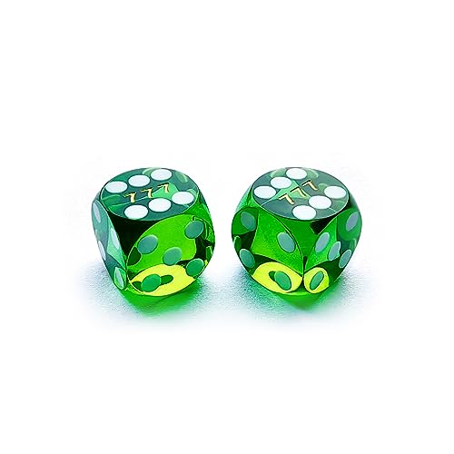 Bescon Dice Professional Small Precision Dice 12.7mm (1/2 inch) with Random Serial Number, Mini Precision Cut Dice 12.7MM Gem Green von BESCON DICE