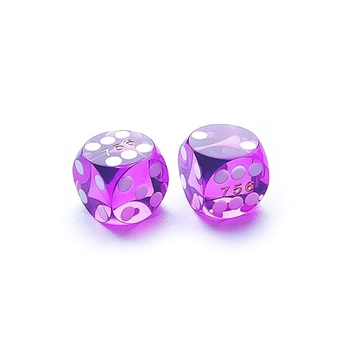 Bescon Dice Professional Small Precision Dice 12.7mm (1/2 inch) with Random Serial Number, Mini Precision Cut Dice 12.7MM Gem Purple von BESCON DICE