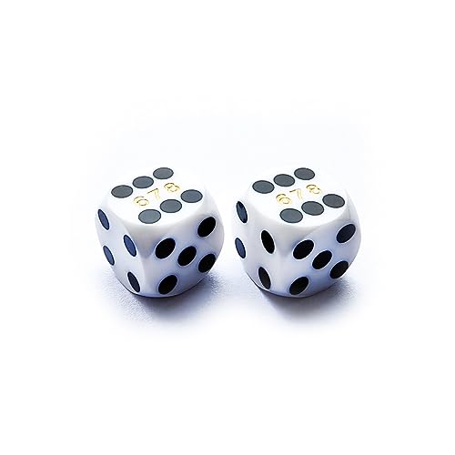 Bescon Dice Professional Small Precision Dice 12.7mm (1/2 inch) with Random Serial Number, Mini Precision Cut Dice 12.7MM Opaque White von BESCON DICE