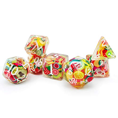 Bescon Fruit Polyhedral Dice Set, Novelty RPG Dice Set of 7 von BESCON DICE