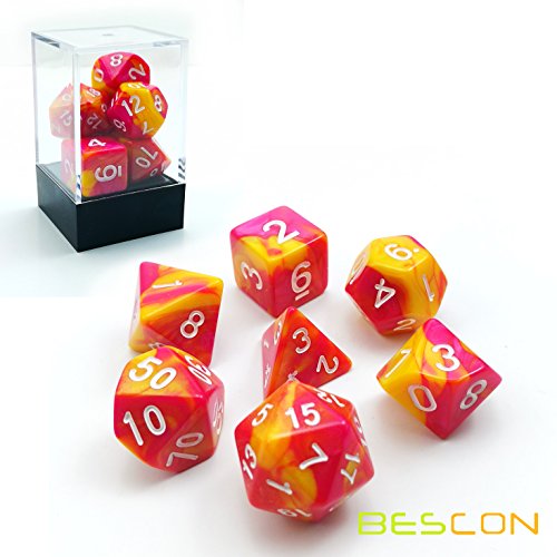 Bescon Gemini Zwei Ton Polygonal Würfel Sunglow, Spielwürfel D&D Dice Set of 7 Brick Box, RPG - Rollenspiel Polyedrische Dice 7pcs Set Bescon Gemini Zwei Ton Polygonal Würfel Sunglow, Spielwürfel D&D Dice Set of 7 Brick Box, RPG - Rollenspiel Polyedrische Dice 7pcs Set von BESCON DICE