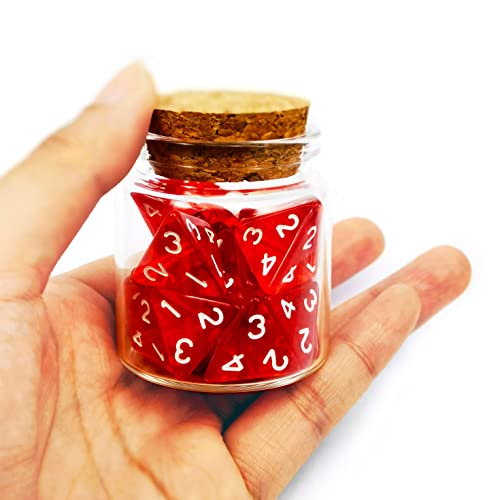 Bescon Standard Sized Transparent Red D4 Dice 20pcs Healing Potion Bottle, 20pcs D4 Health Potion Dungeons and Dragons Accessory Bescon Standard Sized Transparent Red D4 Dice 20pcs Healing Potion Bottle, 20pcs D4 Health Potion Dungeons and Dragons Accessory von BESCON DICE