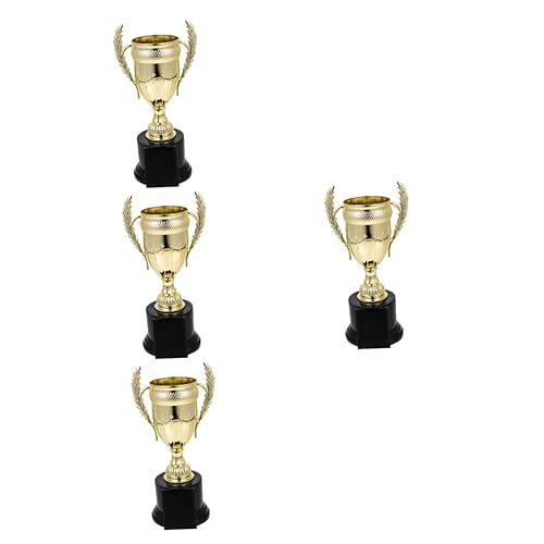 4 Stück Kindertrophäe kinder spielset Auszeichnungen für Kindersport Turniertrophäe Sportspielzeug Minispielzeug für Kinder - -Trophäe Plastik Trophäe PVC Golden BESPORTBLE von BESPORTBLE