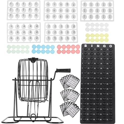 BESPORTBLE Bingo Spielset für Familie und Freunde Amerikanisches Party Bingo mit Spielbrettern Kugeln und Chips Unterhaltungs Spielzeug für Partys und Familienspiele BESPORTBLE Bingo Spielset für Familie und Freunde Amerikanisches Party Bingo mit Spielbrettern Kugeln und Chips Unterhaltungs Spielzeug für Partys und Familienspiele von BESPORTBLE