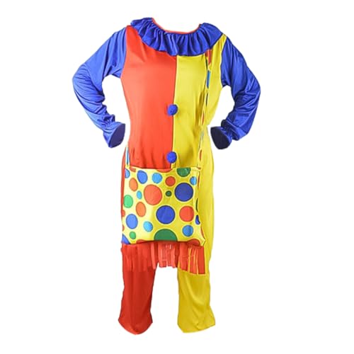 BESPORTBLE 1 Satz Clownkostüm Für Erwachsene Halloween Clown-halloween-kostüme Clownkostüm Für Herren Karneval Masken Carnivals Clown Kostüm Damen Gruselige Clownkostüme Polyester Colorful von BESPORTBLE