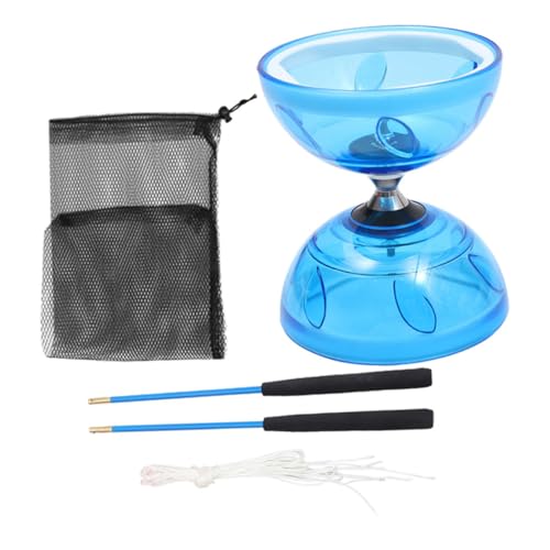 BESPORTBLE 1 Satz Diabolo Mit Weichem Gummilager Fitness-Spielzeug Diabolo-Spielzeug Für Den Außenbereich Tragendes Chinesisches Jo Jo Für Kinder Trick- Sky-Blue Weiches Gummi von BESPORTBLE