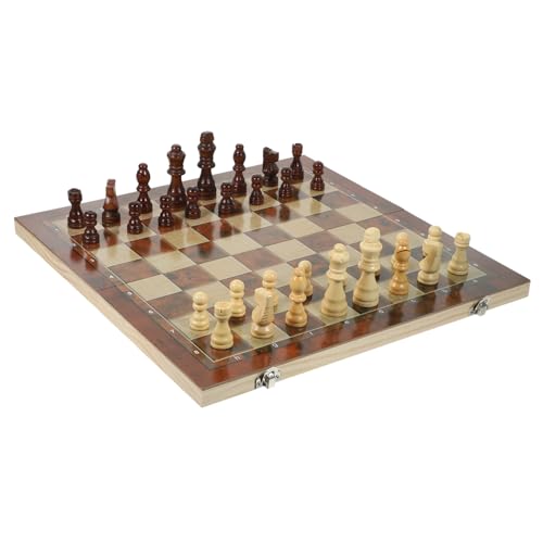 BESPORTBLE 1 Satz Schachspiel Holzset Multifunktionales Schachbrett mit Dame und Schachfiguren für Erwachsene für Schule Büro oder Unterwegs BESPORTBLE 1 Satz Schachspiel Holzset Multifunktionales Schachbrett mit Dame und Schachfiguren für Erwachsene für Schule Büro oder Unterwegs von BESPORTBLE