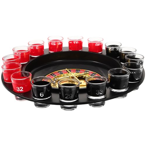 BESPORTBLE 1 Satz Weindrehteller Trinken Shot-Roulette-trinkspiel Bingospiel Aufsehen Poolparty Kartenspiele Erschossenes Trinkspiel Karneval Shooter-Brille Die Pong Plastik von BESPORTBLE