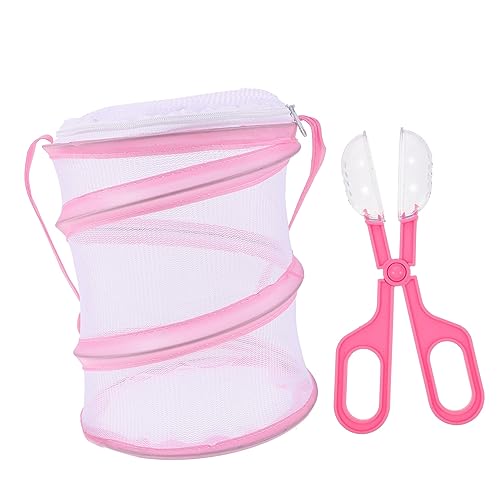 BESPORTBLE 1 Set Käfig Und Schmetterling Lebensraum Käfig Spinne Container Wespe Schmetterlinge Web Fenster Outdoor Mesh Tuch Rosa von BESPORTBLE