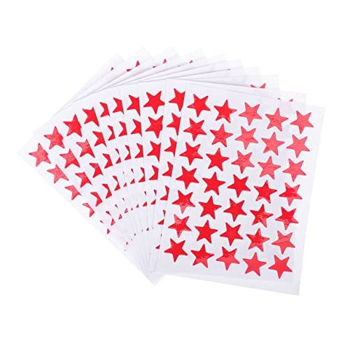BESPORTBLE 10 Blatt Rote Selbstklebende Fünf Eck Sterne Belohnungsaufkleber für Kindergarten Schule Klassenzimmer Dekoration und Bastelbedarf BESPORTBLE 10 Blatt Rote Selbstklebende Fünf Eck Sterne Belohnungsaufkleber für Kindergarten Schule Klassenzimmer Dekoration und Bastelbedarf von BESPORTBLE