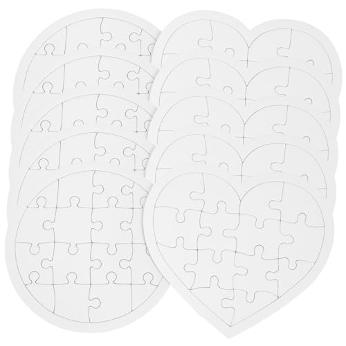 BESPORTBLE 10 Stück Teiliges DIY Blanko Puzzle aus Papier Rund Herzförmig zum Bemalen und Basteln Pädagogisches Kreativspielzeug für Kindergeburtstag Fördert Fantasie und Feinmotorik BESPORTBLE 10 Stück Teiliges DIY Blanko Puzzle aus Papier Rund Herzförmig zum Bemalen und Basteln Pädagogisches Kreativspielzeug für Kindergeburtstag Fördert Fantasie und Feinmotorik von BESPORTBLE