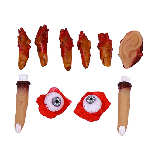 BESPORTBLE 10 Stück Teiliges Halloween Deko mit Gruseligen Dunklen Abgetrennten Fingern und Kombination aus Augen Sowie Ohren Langlebige Horror Party Requisiten für Schaurige Spukhaus und BESPORTBLE 10 Stück Teiliges Halloween Deko mit Gruseligen Dunklen Abgetrennten Fingern und Kombination aus Augen Sowie Ohren Langlebige Horror Party Requisiten für Schaurige Spukhaus und von BESPORTBLE