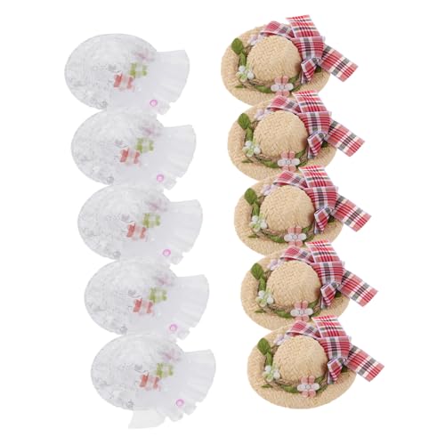 BESPORTBLE 10 Stück Teiliges Mini Strohhut Schleifen Handgewebte Kleine Sombreros Elegante Puppenhut-Accessoires für DIY Weihnachtsdekorationen Kleine Cowgirl-hüte für Bastelprojekte BESPORTBLE 10 Stück Teiliges Mini Strohhut Schleifen Handgewebte Kleine Sombreros Elegante Puppenhut-Accessoires für DIY Weihnachtsdekorationen Kleine Cowgirl-hüte für Bastelprojekte von BESPORTBLE