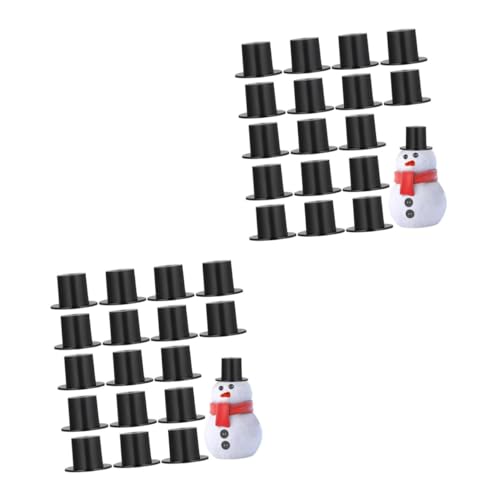 BESPORTBLE 100 Stck. Mini Hüte Schwarz Verschleißfeste Miniatur Puppenhüte für Weihnachtsdeko DIY Bastelbedarf Cosplay Party Zubehör Leichtes Kunststoffmaterial für Schneemann Puppen BESPORTBLE 100 Stck. Mini Hüte Schwarz Verschleißfeste Miniatur Puppenhüte für Weihnachtsdeko DIY Bastelbedarf Cosplay Party Zubehör Leichtes Kunststoffmaterial für Schneemann Puppen von BESPORTBLE