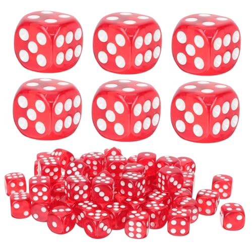 BESPORTBLE 100 Stück Rote Würfel Spielwürfel aus Acryl Verschleißfest und Leicht Bunte Seitige Würfel für Partyspiele Brettspiel Requisiten für Große Gruppen und Geselligkeit BESPORTBLE 100 Stück Rote Würfel Spielwürfel aus Acryl Verschleißfest und Leicht Bunte Seitige Würfel für Partyspiele Brettspiel Requisiten für Große Gruppen und Geselligkeit von BESPORTBLE