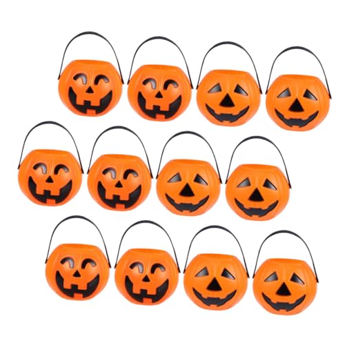 BESPORTBLE 12 Stück Teiliges Halloween Kürbis Candy Eimer aus Stabilem Kunststoff Leichte Party Süßigkeiten Behälter mit Henkel Kreative Deko für Halloween Party und Zufällige Farbe BESPORTBLE 12 Stück Teiliges Halloween Kürbis Candy Eimer aus Stabilem Kunststoff Leichte Party Süßigkeiten Behälter mit Henkel Kreative Deko für Halloween Party und Zufällige Farbe von BESPORTBLE