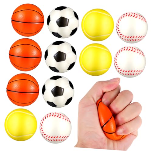 BESPORTBLE 12 Stück Teiliges Kleine PU Stressbälle Flexible Quetschspielzeuge für Erwachsene und Sport Motiv Fußball Basketball Tennis Baseball als Partygeschenke und Stressabbau BESPORTBLE 12 Stück Teiliges Kleine PU Stressbälle Flexible Quetschspielzeuge für Erwachsene und Sport Motiv Fußball Basketball Tennis Baseball als Partygeschenke und Stressabbau von BESPORTBLE