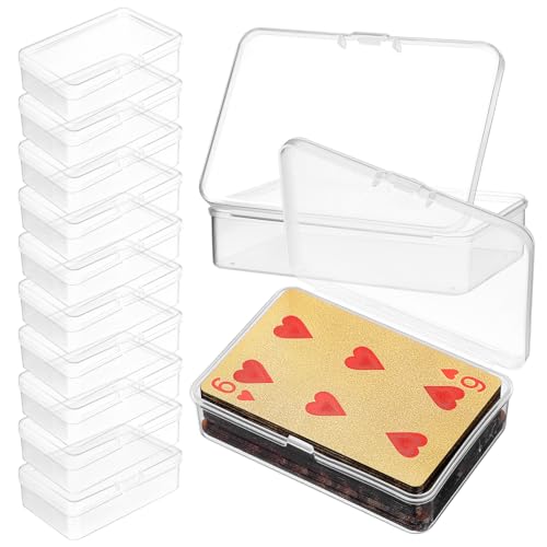 BESPORTBLE 12 Teilige Boxen Hochtransparente Kunststoffbox Spiel Handels Und Versandboxen Kleine Hülle Tarotkartenhalter Kartenspiel Schubladen Organizer Kühlschrank Organizer von BESPORTBLE