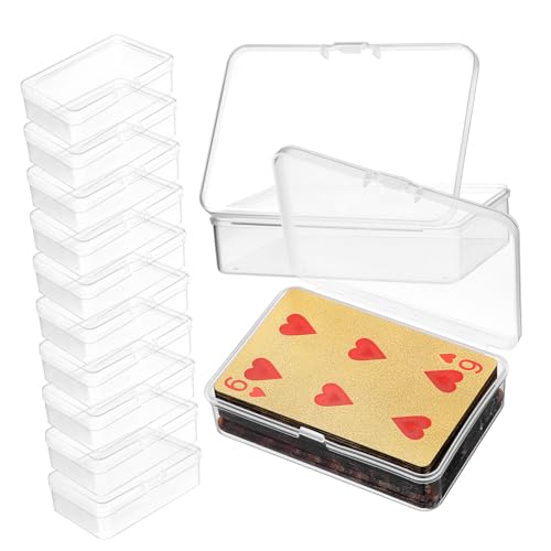 BESPORTBLE 12er Boxen Hochtransparente Kunststoffbox Pokerkartenboxen Tarotkartenetui Spielkartenetui Kartenhalter Für Spielkarten Klare Tarottasche Spielkartenhalter Kartenhülle Plastik von BESPORTBLE