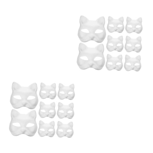 BESPORTBLE 16 Stck. Teiliges DIY Tiermasken aus Umweltfreundlichem Papierpulp Unbemalt und Bemalbar Verstellbar für Karneval Halloween Fasching Party Cosplay Maskenball Zubehör BESPORTBLE 16 Stck. Teiliges DIY Tiermasken aus Umweltfreundlichem Papierpulp Unbemalt und Bemalbar Verstellbar für Karneval Halloween Fasching Party Cosplay Maskenball Zubehör von BESPORTBLE