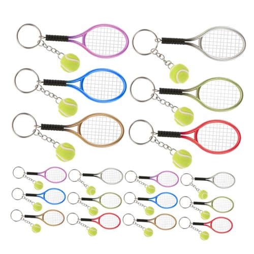 BESPORTBLE 18 Stück Teiliges Tennis Schlüsselanhänger aus Robustem Kunststoff Bunte Mini Tennisracket Anhänger Leichter Schlüsselring als Sportliches Taschenaccessoire und Party- BESPORTBLE 18 Stück Teiliges Tennis Schlüsselanhänger aus Robustem Kunststoff Bunte Mini Tennisracket Anhänger Leichter Schlüsselring als Sportliches Taschenaccessoire und Party- von BESPORTBLE