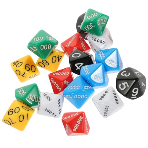 BESPORTBLE 18 Stück Teiliges Würfel Polyedrische Bunte Spielwürfel aus Kunststoff für Brettspiele Party RPG Tischspiel Zubehör BESPORTBLE 18 Stück Teiliges Würfel Polyedrische Bunte Spielwürfel aus Kunststoff für Brettspiele Party RPG Tischspiel Zubehör von BESPORTBLE