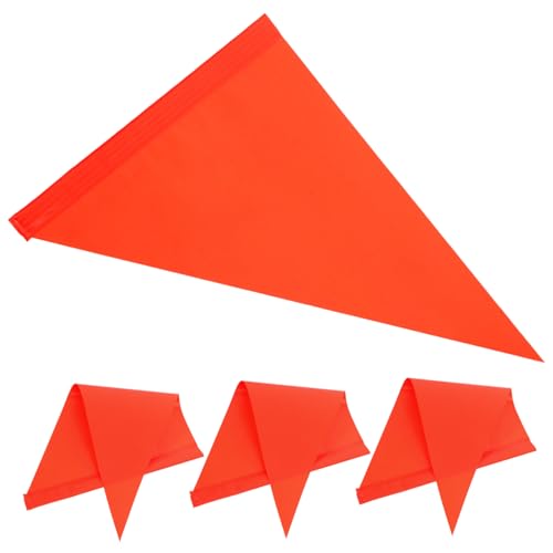 BESPORTBLE 2 Sätze Fahrrad Sicherheitsfahne Golf-Party- Fahrradfahnen Mit Stange Zur Kajak Flagge Go-Kart-Flagge Dünenflagge ATV-Flagge Utv-flaggen Rot PVC 4 Stück * 2 von BESPORTBLE