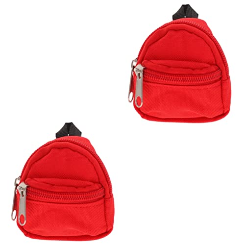 BESPORTBLE 2 Stück Bjd Puppenrucksack Mini Rucksack aus Polyester Stabiles Puppenzubehör Dekorative Schultasche für Puppenhaus Kleines Stilvolles für Sammler Rot BESPORTBLE 2 Stück Bjd Puppenrucksack Mini Rucksack aus Polyester Stabiles Puppenzubehör Dekorative Schultasche für Puppenhaus Kleines Stilvolles für Sammler Rot von BESPORTBLE