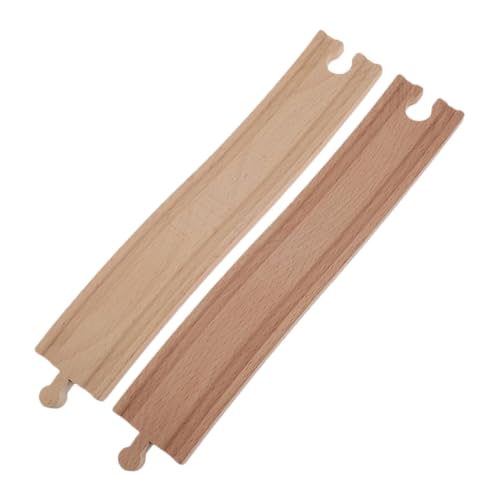 BESPORTBLE 2 Stück Holzeisenbahn Erweiterungsschiene Gebogene Gleise aus Holz für DIY Zug Zubehör zur Gleiserweiterung und Spielszene BESPORTBLE 2 Stück Holzeisenbahn Erweiterungsschiene Gebogene Gleise aus Holz für DIY Zug Zubehör zur Gleiserweiterung und Spielszene von BESPORTBLE