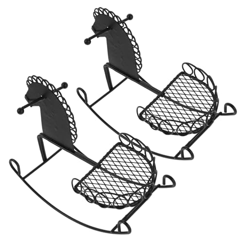 BESPORTBLE 2 Stück Miniatur Schaukelpferd aus Metall Mini Holzpferd für Puppenhaus Winzige Miniatur Möbeldekoration Vielseitige Foto Requisite Kreative BESPORTBLE 2 Stück Miniatur Schaukelpferd aus Metall Mini Holzpferd für Puppenhaus Winzige Miniatur Möbeldekoration Vielseitige Foto Requisite Kreative von BESPORTBLE