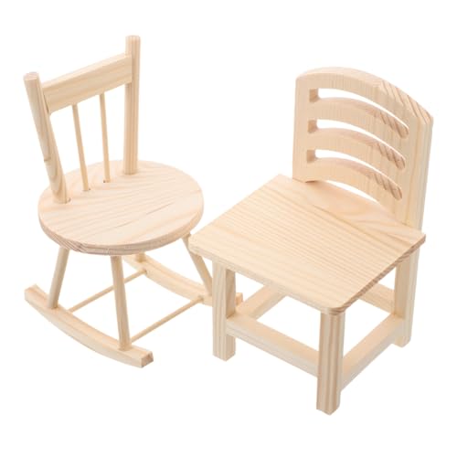 BESPORTBLE 2 Stück Miniatur Schaukelstuhl und Kleiner Holzhocker Teiliges für Puppenhaus Dekoration DIY Bemalbar Lernspielzeug zur Motorischer Fähigkeiten BESPORTBLE 2 Stück Miniatur Schaukelstuhl und Kleiner Holzhocker Teiliges für Puppenhaus Dekoration DIY Bemalbar Lernspielzeug zur Motorischer Fähigkeiten von BESPORTBLE