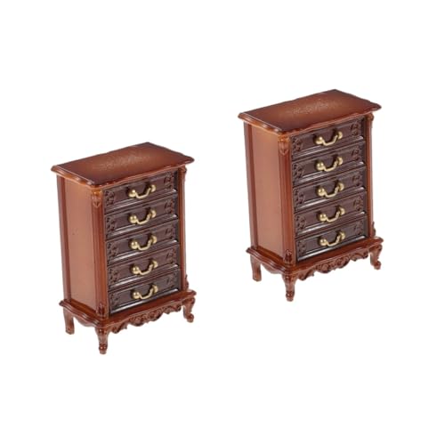 BESPORTBLE 2 Stück Miniatur Schrank Holz Mini Kommode DIY Puppenhausmöbel Kleiner Puppenschrank Zubehör BESPORTBLE 2 Stück Miniatur Schrank Holz Mini Kommode DIY Puppenhausmöbel Kleiner Puppenschrank Zubehör von BESPORTBLE