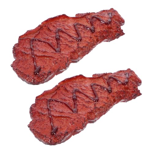 BESPORTBLE 2 Stück Realistische Künstliche Steak Deko Täuschend Echtes Gebratenes Roastbeef Modell für Markt Küche Fotografie Vielseitige Party und Schaufensterdekoration Braun BESPORTBLE 2 Stück Realistische Künstliche Steak Deko Täuschend Echtes Gebratenes Roastbeef Modell für Markt Küche Fotografie Vielseitige Party und Schaufensterdekoration Braun von BESPORTBLE