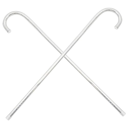 BESPORTBLE 2 Stück Tanzstock Silber PVC Jazz Performance Requisite Halloween Kostüm Party Dekoration BESPORTBLE 2 Stück Tanzstock Silber PVC Jazz Performance Requisite Halloween Kostüm Party Dekoration von BESPORTBLE