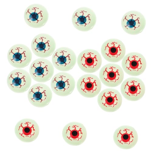 BESPORTBLE 20 Stück Teiliges Halloween Augen Gruselige Leuchtende Augäpfel mit Roten Blutadern Plastik Deko Leuchten im Dunkeln Horror Requisite für Halloween Party und Pranks BESPORTBLE 20 Stück Teiliges Halloween Augen Gruselige Leuchtende Augäpfel mit Roten Blutadern Plastik Deko Leuchten im Dunkeln Horror Requisite für Halloween Party und Pranks von BESPORTBLE