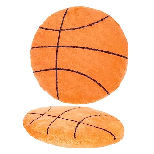 BESPORTBLE 2St Ball- für kinderspielzeug cat hühner Haustier Indoor-Korbkorb Hund im Freien Auto kauen beißen Gummifänger Plüsch Orange von BESPORTBLE