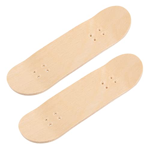 BESPORTBLE 2st Finger-Skateboard-Deck Kompaktes Fingerskateboard Stressabbauendes Mini-Skateboard Skateboard DIY Finger-Skateboards Für Griffbretter Hölzern von BESPORTBLE