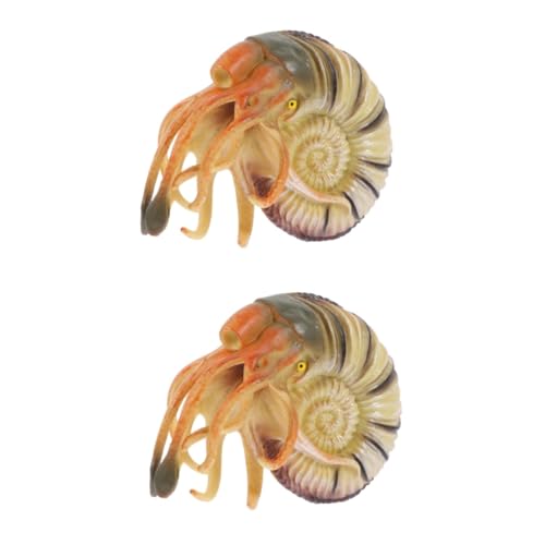 BESPORTBLE 2st Nautilus-Modell Nautilus Künstliche Nautilus-spielzeuge Gefälschtes Meerestierspielzeug Künstliches Nautilus- Nautilus-Figur Meerestierschmuck PVC von BESPORTBLE