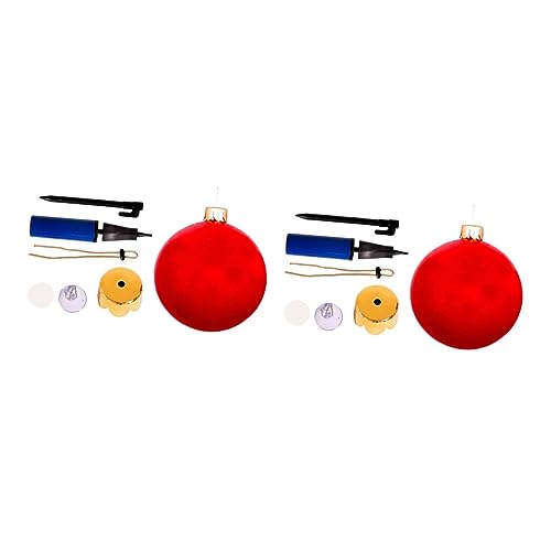 BESPORTBLE 2st Weihnachtsballons Weihnachten Übergroßer Aufblasbarer Ball Aufblasbarer Ball Der Frohen Weihnachten Aufblasbarer Weihnachtsball Im Freien Weihnachtsdekoration Spielzeug Rot Pvc von BESPORTBLE