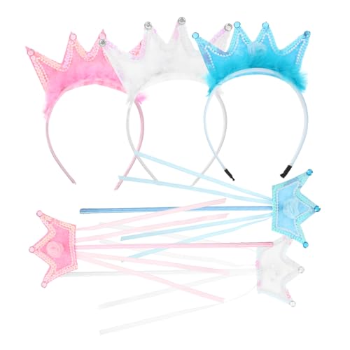 BESPORTBLE 3 Sätze Kronen Haarreif und Feenstab Leichte Prinzessin Kostüm Accessoires für Mädchen Passende Feenstabstäbe für Geburtstag Halloween und Rollenspiele BESPORTBLE 3 Sätze Kronen Haarreif und Feenstab Leichte Prinzessin Kostüm Accessoires für Mädchen Passende Feenstabstäbe für Geburtstag Halloween und Rollenspiele von BESPORTBLE